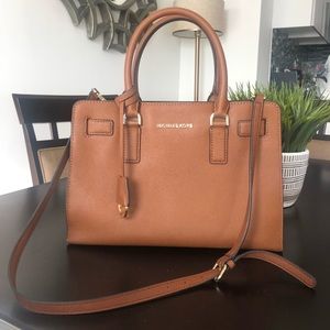 MK Dillon East-West Saffiano Satchel Bag